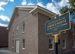 Wesleyan Methodist Church, site of the first Women's Rights Convention. Seneca Falls, NY. NRHP. Photo by By Kenneth C. Zirkel