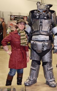 Here I am posing with a Fallout power armor cosplay made of foam!