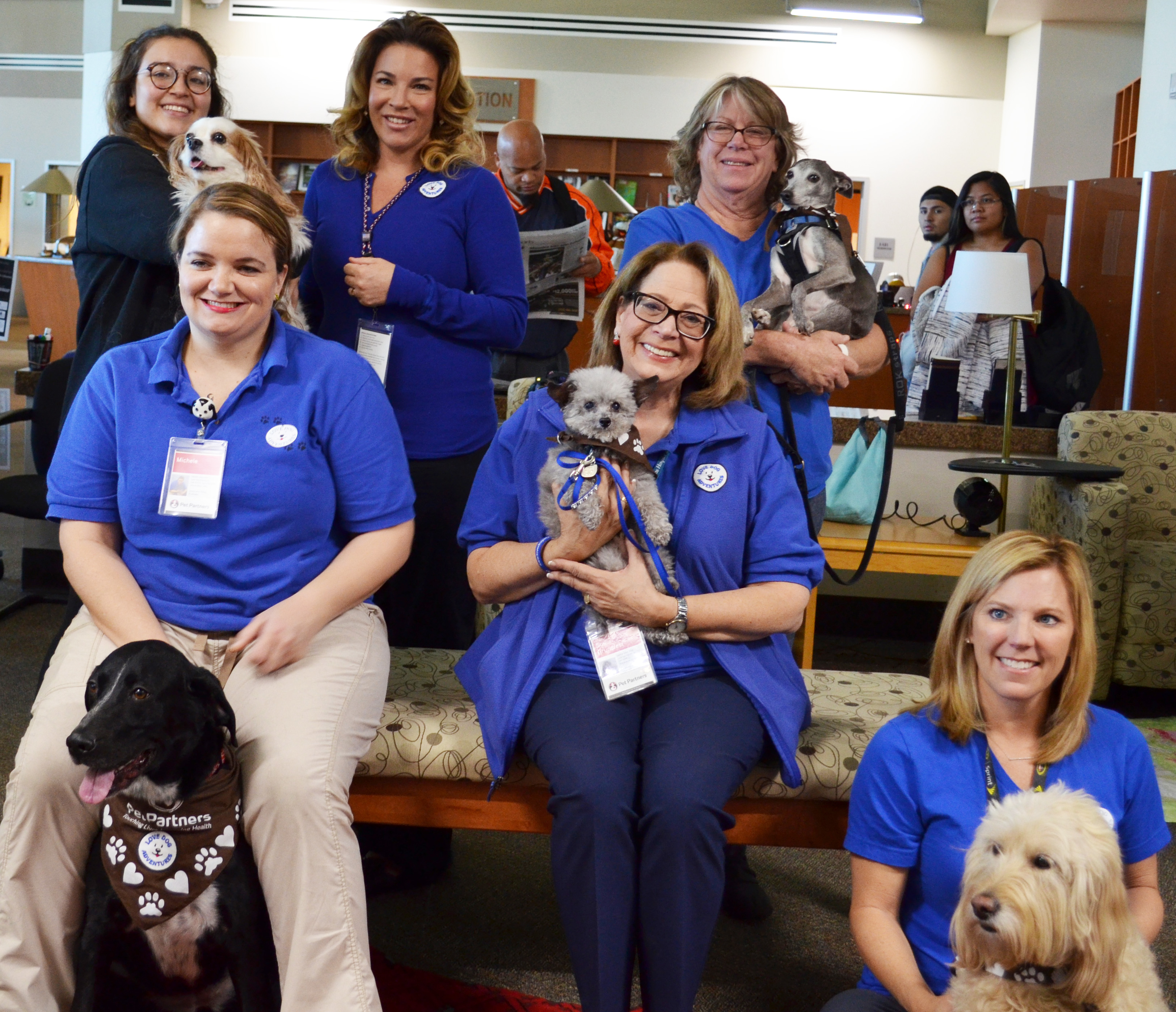 Therapy dog volunteers