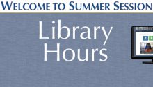 Library Hours for Summer