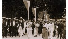 women marching