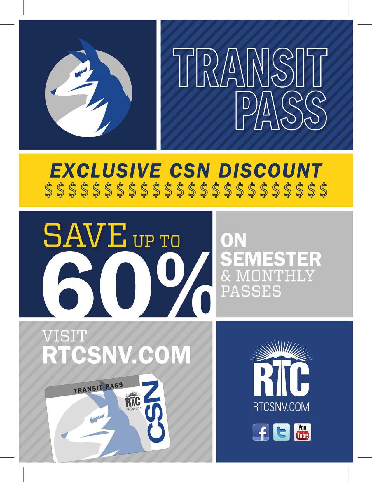 Transit Pass Exclusive CSN Discount