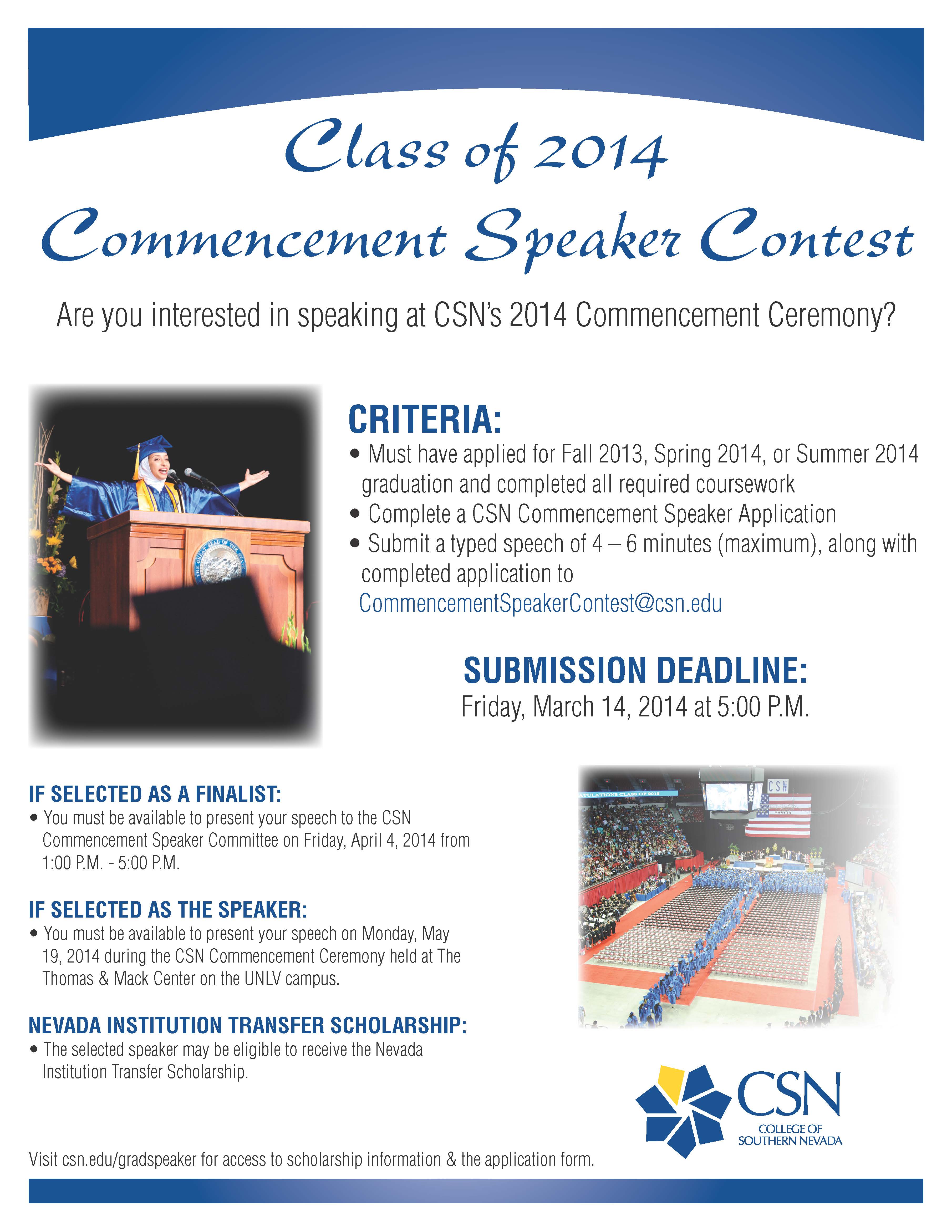 Commencement Speaker Contest Flyer_2014 final